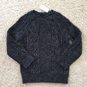 New GAP sweater knit pullover shirt long sleeve crochet crew- 4 4T